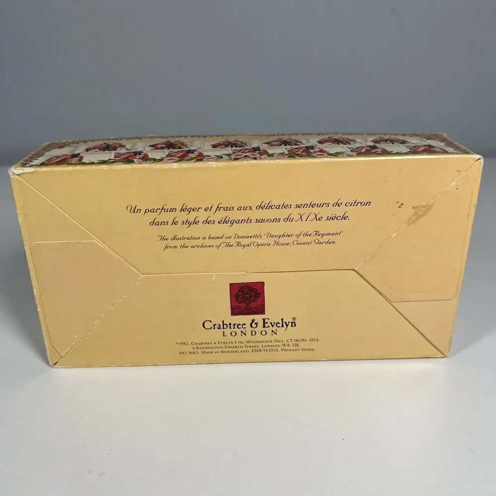 Eau de Cologne Soap by Cabtree & Evelyn 3 x 100g (10.5 oz total) Vintage 1982